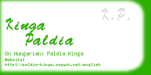 kinga paldia business card